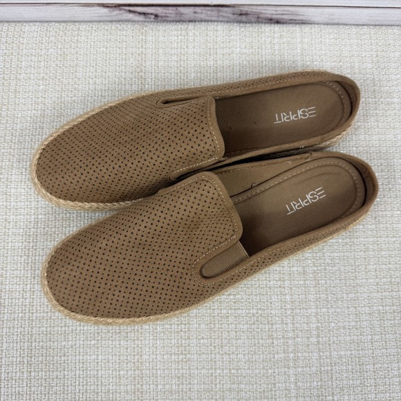 Esprit‎ Women's Neema Espadrilles Slip On Shoes 8.5 Comfort Shoes Brown - Picture 2 of 7